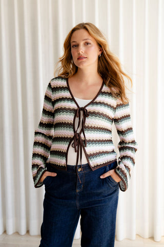 Lightweight loop cardigan - pastel boho