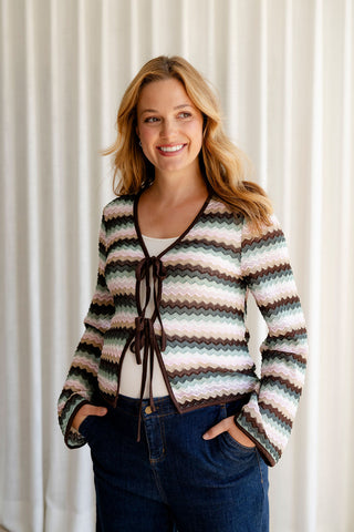 Lightweight loop cardigan - pastel boho