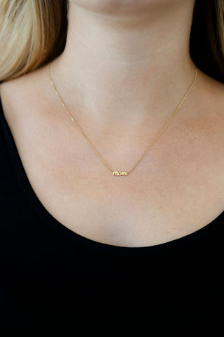 MOM - Recycled pendant necklace - gold-plated