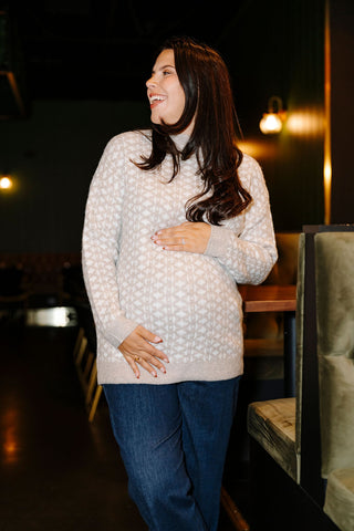 FÉE DES NEIGES wool sweater - beige & white