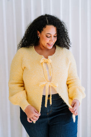 DENISE cardigan - pastel yellow