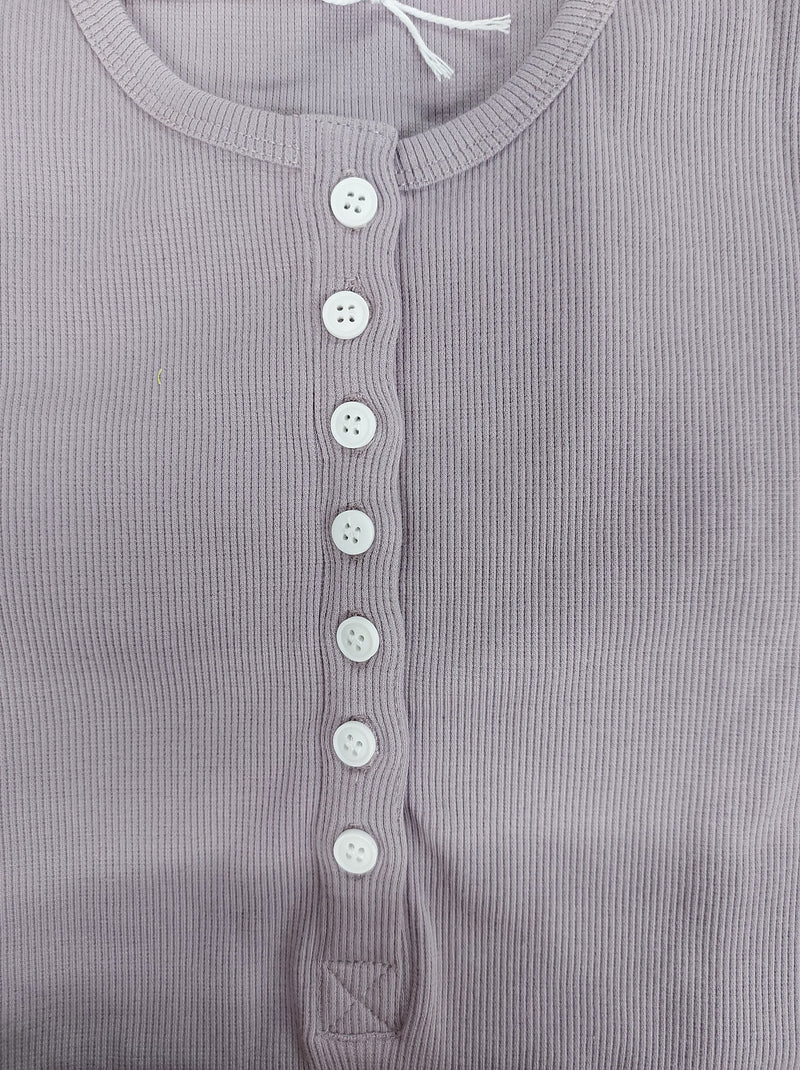 LÉGERS DÉFAUTS - TALIA button-up T-shirt - lilac