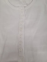 LÉGERS DÉFAUTS - TALIA Button T-shirt - white