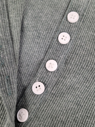 LÉGERS DÉFAUTS - TALIA button-up T-shirt - turquoise green mix