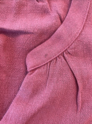 SLIGHT FAULTS - linen ROMPER - brick red
