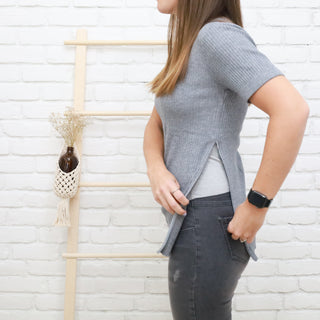 LÉGERS DÉFAUTS - ELIZABETH sweater - steel grey
