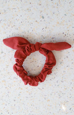 Plain loop scrunchie - burgundy red