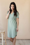Short sleeve nightgown - matcha