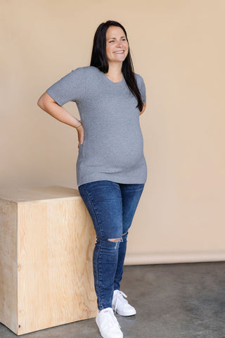 LÉGERS DÉFAUTS - ELIZABETH sweater - steel grey