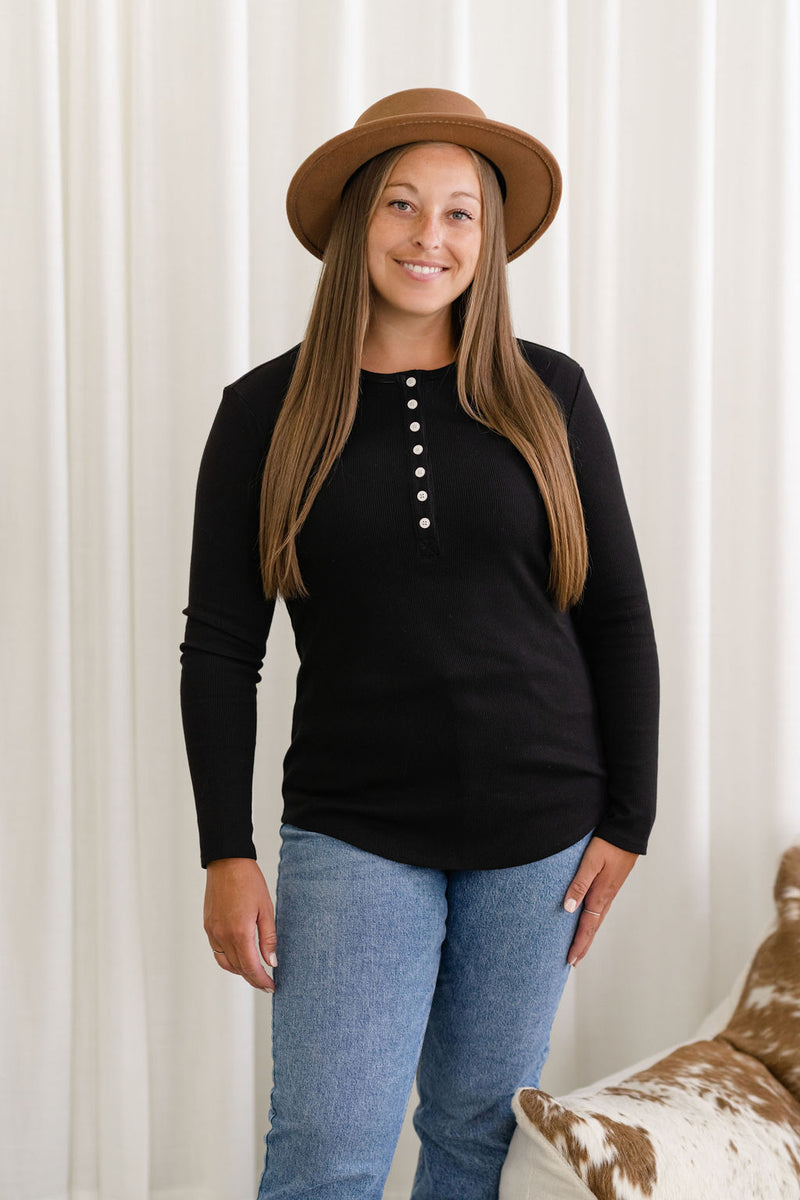TALIA Long Sleeve Sweater - Black