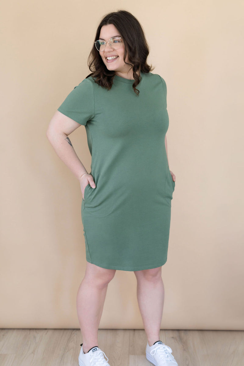 LA GARÇONNE short sleeve dress - emerald
