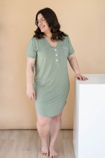 Short sleeve nightgown - matcha