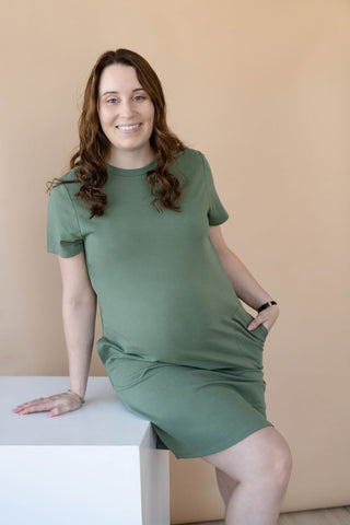 LA GARÇONNE short sleeve dress - emerald