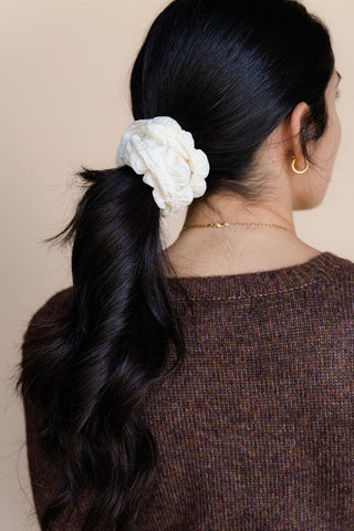 TRIO: 2 scrunchies & 1 clip - bohemian shades