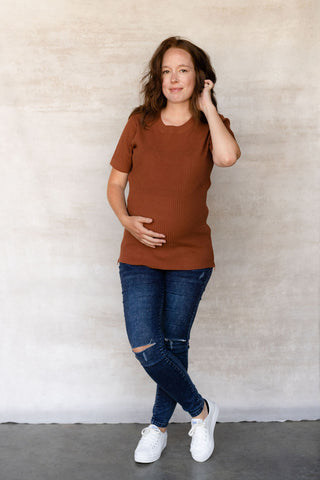 SLIGHT DEFECTS - ELIZABETH Sweater - orange brown