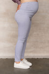 Cotton maternity leggings - light grey