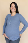 TALIA long sleeve sweater - blue-grey