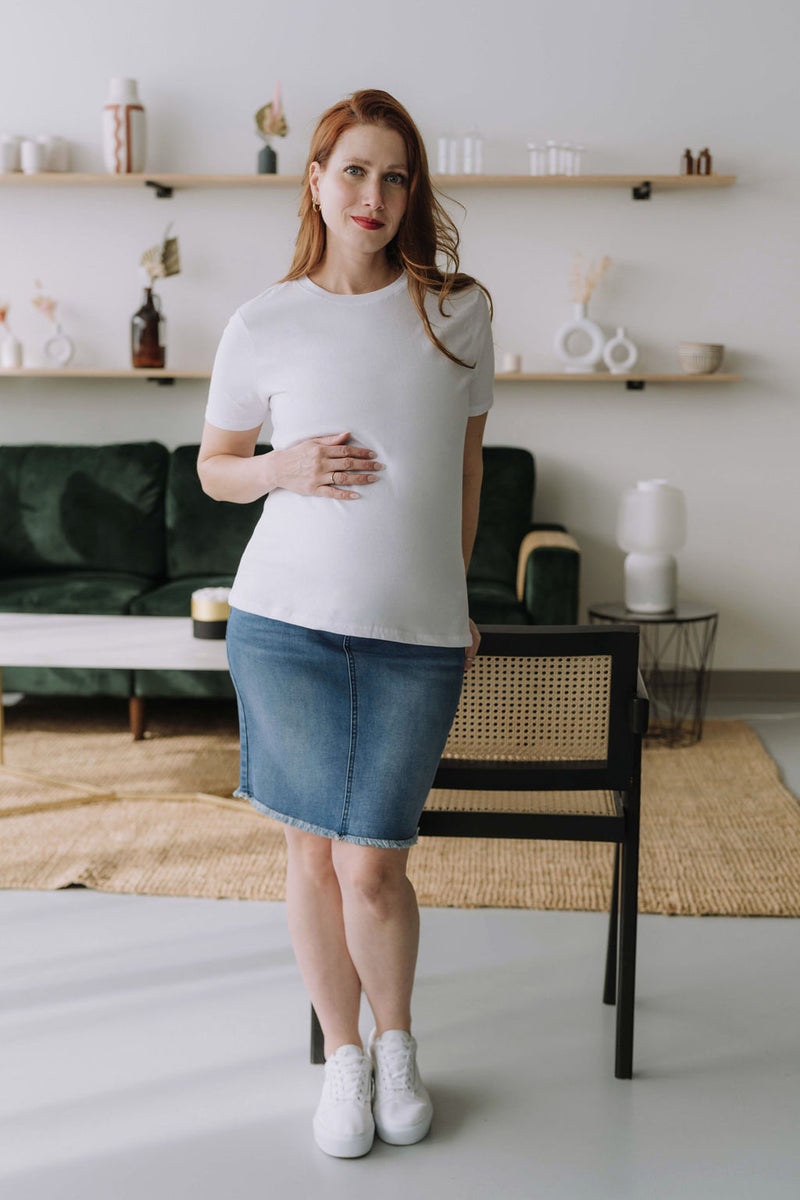 Maternity skirt - denim - ROSE MATERNITY