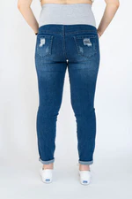 7/8 jeans with holes - dark blue