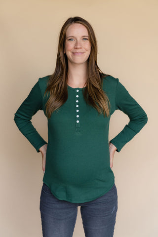 TALIA long sleeve sweater - topaz green