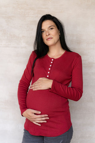 TALIA long sleeve sweater - strawberry
