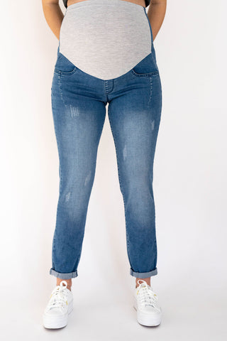 Faded 7/8 Jeans - denim blue