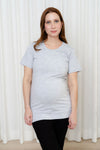 T-shirt with lining - light grey mottled