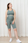 Biker yoga shorts - emerald