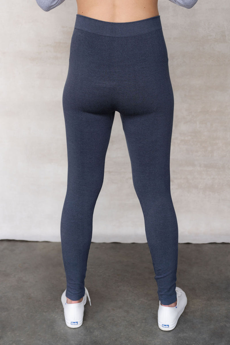 Denim effect maternity leggings - blue-grey