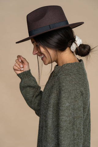 Felt hat - espresso brown