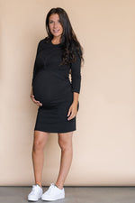 FIRST KISS dress with twisted knot - black