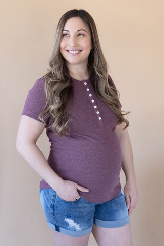 LÉGERS DÉFAUTS - TALIA button-up T-shirt - raspberry mix