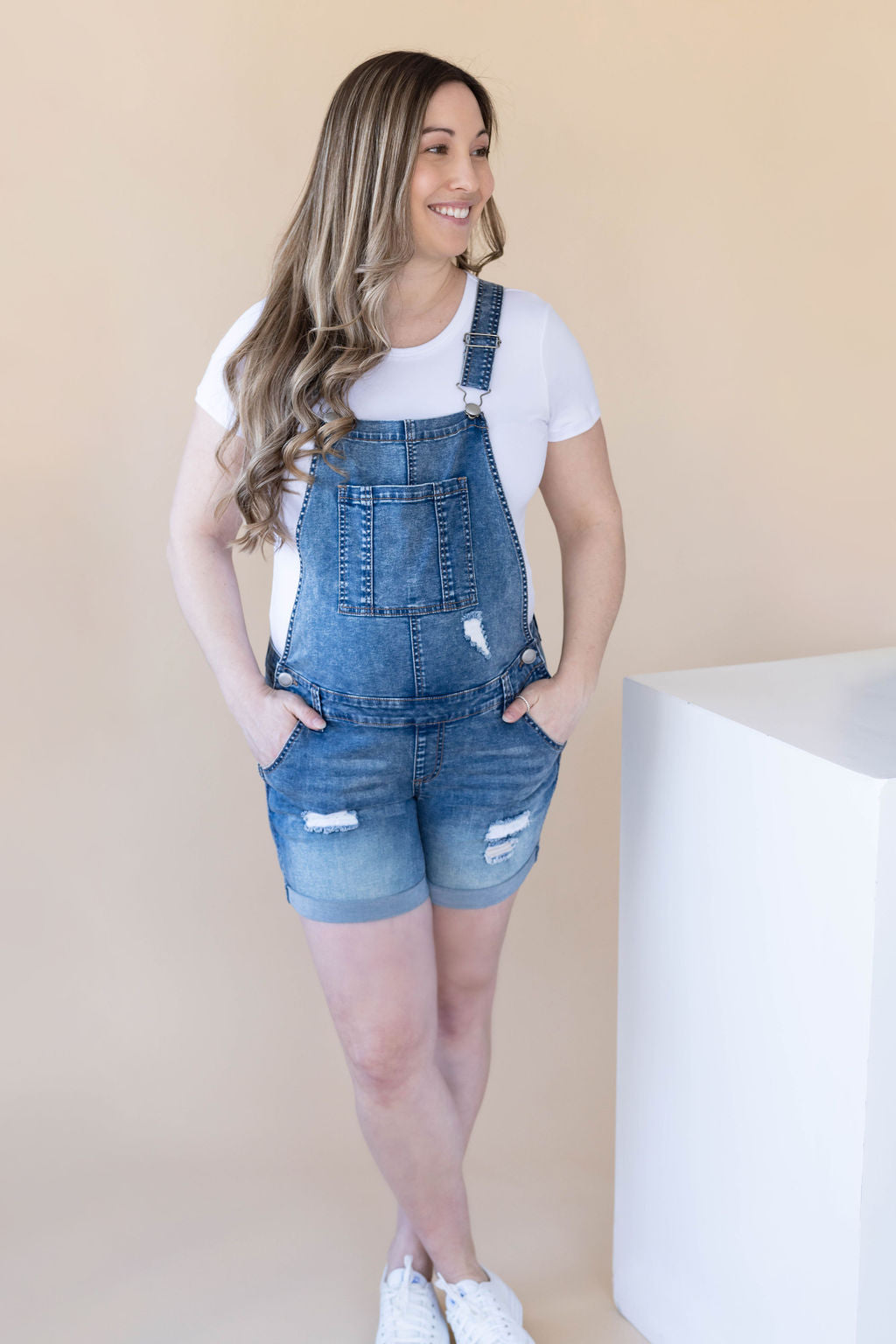 Shorts overall denim ROSE MATERNIT