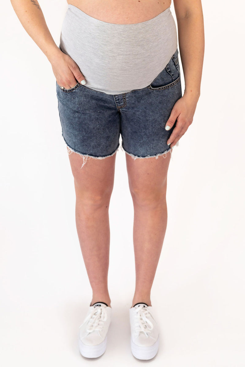 Shorts with fringe - denim