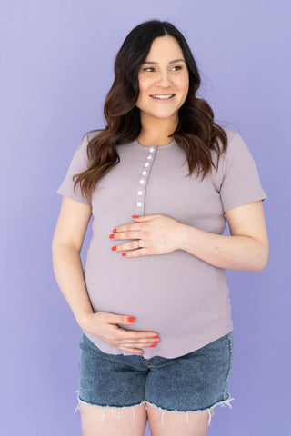LÉGERS DÉFAUTS - TALIA button-up T-shirt - lilac