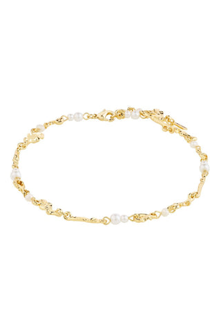 SLOAN - Chaîne de cheville perles d'eau douce & verre - 25 cm