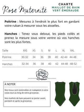 Maillot de bain une-pièce encolure haute - vert émeraude