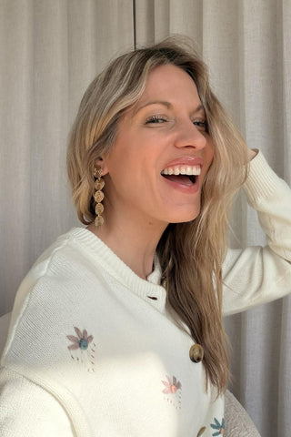 AIR - Boucles d'oreilles longues spirale recyclées