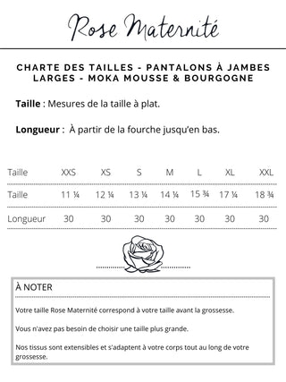 Pantalons à jambes larges - bourgogne