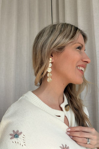 AIR - Boucles d'oreilles longues spirale recyclées