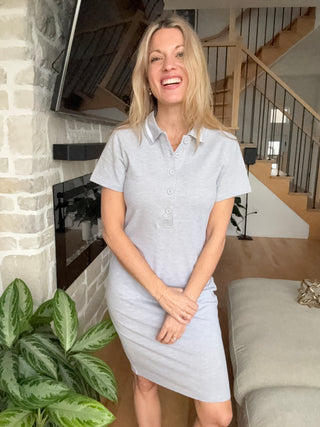 Robe INTRIGUE POLO - gris pâle