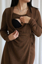 Robe ALEXANDRINE à manches longues - bronze