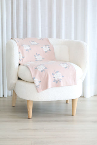 Couverture à motifs - rose