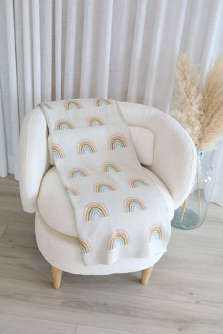 Couverture à motifs - arc-en-ciel