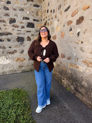 Cardigan DENISE - brun espresso