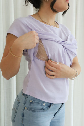 LDP - Chandail court torsadé - lilas