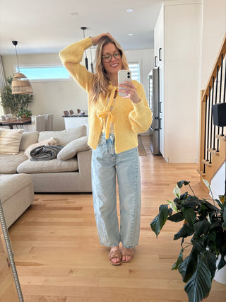 Cardigan DENISE - jaune pastel