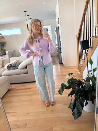 Cardigan DENISE - lilas pastel