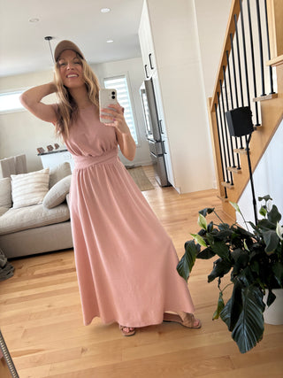 Robe longue JULIET - rose nordique