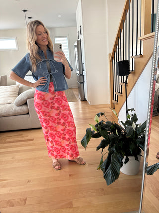 Veste ANAHÉ à boucles - jeans